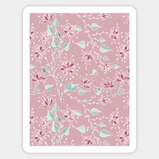 Green Floral pattern Sticker